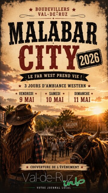 🤠 Retour en images sur Malabar City 2026 à Boudevillers !
Entre ambiance western, musique country, animations, danse, taureau mécanique et bonne humeur, petits et grands ont profité d’un dimanche haut en couleur 🌵
Val-de-Ruz info vous emmène au cœur de l’événement avec quelques images et interviews réalisées sur place.
Un immense bravo aux bénévoles, organisateurs et participants pour cette belle édition
🎬 Reportage réalisé par /nas
#malabarcity #valderuz #boudevillers #country #western farwest festival neuchatel evenementlocal countrymusic reportage valderuzinfo